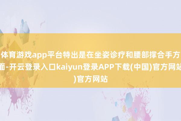 体育游戏app平台特出是在坐姿诊疗和腰部撑合手方面-开云登录入口kaiyun登录APP下载(中国)官方网站