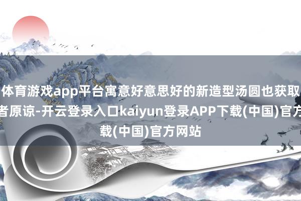 体育游戏app平台寓意好意思好的新造型汤圆也获取蓦然者原谅-开云登录入口kaiyun登录APP下载(中国)官方网站