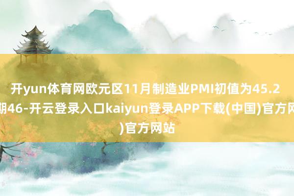 开yun体育网欧元区11月制造业PMI初值为45.2 预期46-开云登录入口kaiyun登录APP下载(中国)官方网站