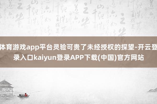 体育游戏app平台灵验可贵了未经授权的探望-开云登录入口kaiyun登录APP下载(中国)官方网站
