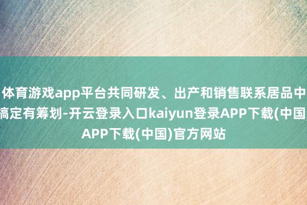 体育游戏app平台共同研发、出产和销售联系居品中枢部件及搞定有筹划-开云登录入口kaiyun登录APP下载(中国)官方网站