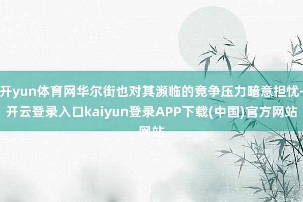 开yun体育网华尔街也对其濒临的竞争压力暗意担忧-开云登录入口kaiyun登录APP下载(中国)官方网站
