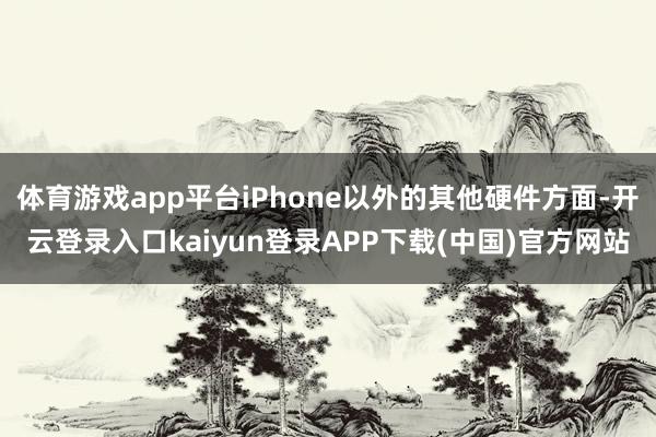 体育游戏app平台iPhone以外的其他硬件方面-开云登录入口kaiyun登录APP下载(中国)官方网站